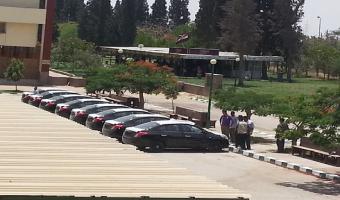 استلام السيارات الخاصة بعمداء كليات جامعة مدينة السادات