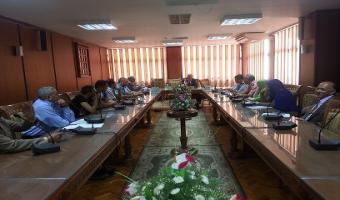 اجتماع المدير التنفيذي للمعلومات بالجامعة بالسادة مديري مشاريع التطوير