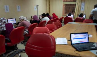 مركز القياس والتقويم  يجري الإختبارات العملية بالنظام الإلكترونى للفرقة الخامسة بكلية الطب البيطري لمادة