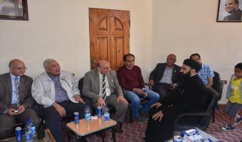 بالصور.. رئيس جامعة مدينة السادات يهني الاخوة الاقباط بأعيادهم