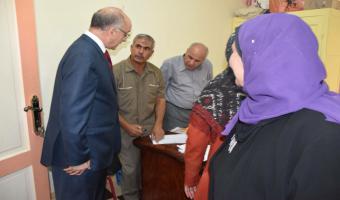 نائب رئيس الجامعة فى زيارة تفقدية لأعمال القافلة الطبية بالجمعية الخيرية بالسادات