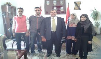 فوز الطالب كريم الفقى والطالبة اميرة اكمل جودة بالمركز الاول فى مسابقة الطالب والطالبة المثالية بكلية التجارة