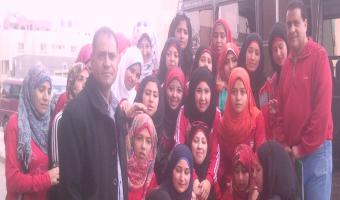 بنات كلية التربية الرياضية تشارك في عرض رياضي للجمباز بإستاد القاهرة