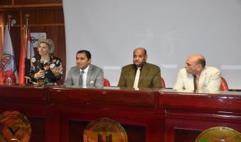 ندوة تعريفية لشرح برامج البعثات والمنح من قبل وزارة التعليم العالي بجامعة مدينة السادات