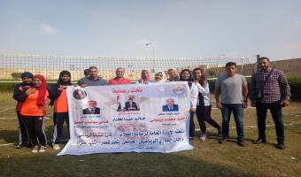 التربية الرياضية تحقق فوزاً سهلاً على فريق المدن الجامعية في منافسات الكرة الطائرة بالدوري الرياضي بالجامعة