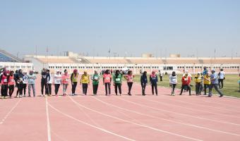 إجتياز الطالبة هاجر طارق – سباق الجرى 800 متر فى بجامعة المنيا