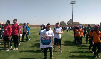 بالصور : طابور عرض جامعة مدينة السادات المشارك فى فعاليات اللقاء الرياضى للمتميزين رياضيآ بمدينة الأقصر