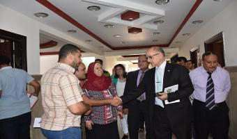 زيارة تفقدية لمبني الادارة الطبية بجامعة مدينة السادات بواسطة لجنة مشكلة من قبل قطاع خدمة المجتمع وتنمية البيئة
