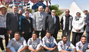 قيادات جامعة مدينة السادات تستقبل الطلاب مع بداية العام الدراسي الجديد