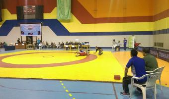 حصول الطالب رضا سامى على المركز الثانى والطالب أحمد عبدالباسط على المركز الثالث فى بطولة الجامعات للمصارعة وزن 80 كيلو