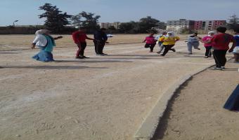 حصول الطالبة منة الله رضا على المركز الأول فى سباق 400 متر على مستوى الجامعة