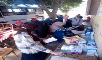 قافلة طبية بشرية  مجانية بمنطقة عزبة الاخماس غرب