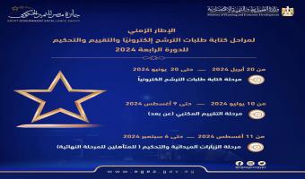 الإطار الزمني لمراحل جائزة مصر للتميز الحكومي 2024