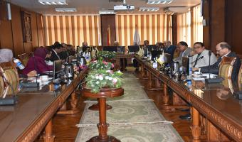 انعقاد مجلس إدارة مركز ضمان الجودة والتطوير المستمر بجامعة مدينة السادات