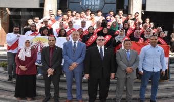 نائب رئيس جامعة مدينة السادات يتفقد اليوم الأول من مارثون إنتخابات إتحاد الطلاب