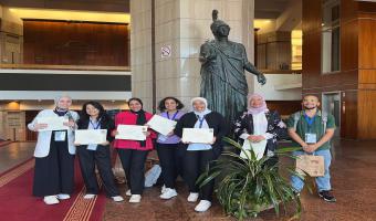 مشاركة ناجحة لكلية السياحة والفنادق في دورة تدريبية بالمركز الفرانكفوني بمكتبة الإسكندرية