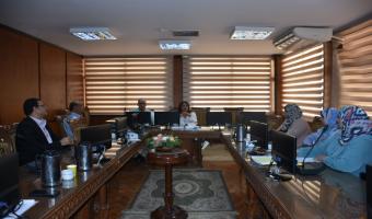 رئيس الجامعة تترأس لجنة إعداد دراسة ذاتية للمراكز والوحدات ذات الطابع الخاص بالجامعة