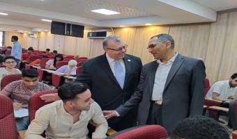 نائب رئيس جامعة مدينة السادات لشئون التعليم والطلاب يتفقد سير الإمتحانات بكليتى الحاسبات والحقوق