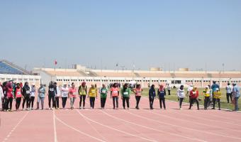 حصول الطالبة منة الله الجعر على المركز الخامس فى سباق 400 عدو بجامعة المنيا