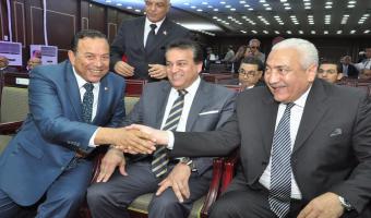 رئيس الجامعة يشارك فى تكريم الدكتور معوض الخولى رئيس جامعة المنوفية بمناسبة إنتهاء فترة رئاسته للجامعة