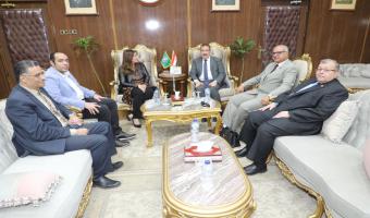 رئيس جامعة مدينة السادات تترأس وفداً في زياره لمحافظ المنوفيه لبحث أوجه التعاون المشترك لتحقيق التنميه المستدامه