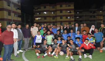 رئيس الجامعة تشهد نهائيات الدورة الرمضانية الرابعة للطلاب على ملاعب المدن الجامعية تحت شعار (صحتنا في كوكبنا)