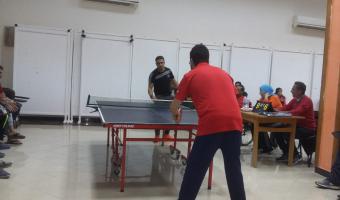 حصول الطالب حسام محمد البيسى على الميدالية البرونزية بلعبة تنس الطاولة  فى لقاء 