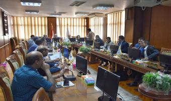 رئيس الجامعة يترأس إجتماع المجلس الدوري لمركز القياس والتقويم