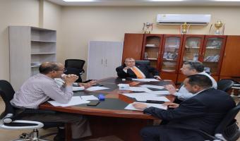 نائب رئيس جامعة السادات يترأس إجتماع لجنة متابعة المقررات الإلكترونية