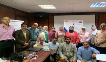 جامعة مدينة السادات تنظم ورشة عن وضع الرؤية والرساله والقيم لانشاء مركز ذوي الاعاقة