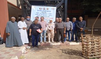 ضمن مبادرة حياة كريمة  خدمة المجتمع ينظم قافله طبيه بشريه مجانيه بقرية كفر الجلابطه مركز الشهداء