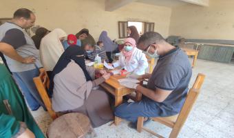 قطاع خدمة المجتمع وتنمية البيئة يواصل قوافل حياة كريمة بقرية جريس