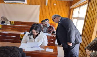 نائب رئيس جامعة مدينة السادات يتفقد الإختبارات الإلكترونية بعدد من الكليات