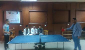 حصول  الطالب  احمد منصور محمد  على المركز الاول فى مسابقة تنس طاولة بنين