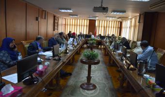 إنعقاد مجلس إدارة مركز ضمان الجودة والتطوير المستمر بجامعة مدينة السادات