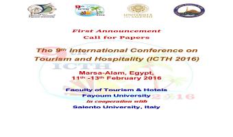 المؤتمر الدولي التاسع للسياحة و الفندقة بجامعة الفيوم فبراير 2016 م