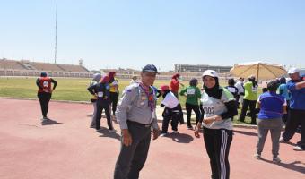 حصول الطالبة ريهام فتح الله على المركز الخامس فى سباق لعبة رمى القرص بجامعة المنيا