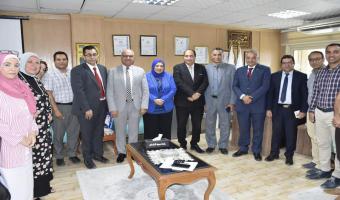 نائب رئيس جامعة السادات يستقبل  وفد وحدة ادارة المشروعات بوزارة التعليم العالي