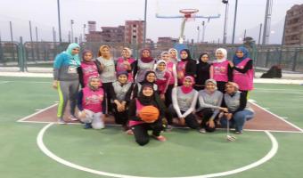 فوز فريق جامعة مدينة السادات لكرة السلة طالبات على فريق جامعة كفرالشيخ بمهرجان الانشطة الصيفية بالإسماعيلية