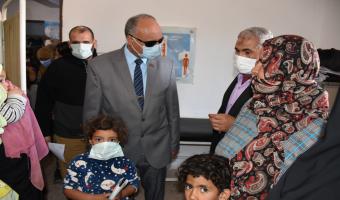 جامعة مدينة السادات تنظم قافلة طبية بشرية مجانية بقرية عدنان المدنى ك 84