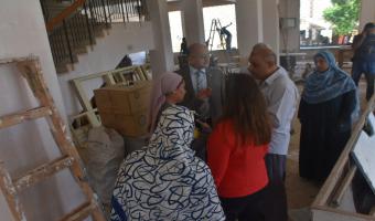 زيارة تفقدية لنائب رئيس الجامعة لشئون خدمة المجتمع وتنمية البيئة لمركز الخدمة العامة