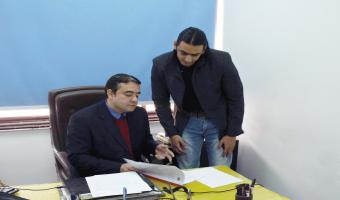 مناقشة سيمنار للباحث أحمد جمال الدين عفيفي فى دراسة عن تصميم المقررات الإلكترونية