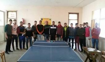 فوز أسرة كلية التربية الرياضية بالمركز الأول فى تنس الطاولة فرق باليوم الرياضى لأسر كليات الجامعة